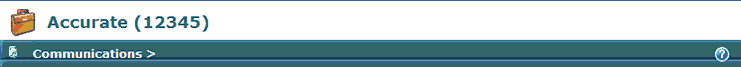 Communications Header Item